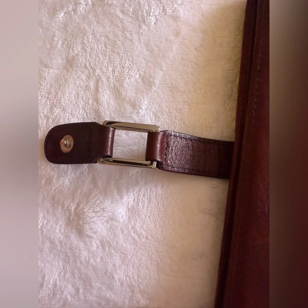Pelle Studio Wallet Purse Brown Glaze Tri-fold Italian Leather Snip Button
